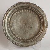 سینی مسی قاجاری مدل دور نخودی تمام چکشی و دستساز