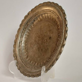 سینی مسی قاجاری مدل دور نخودی تمام چکشی و دستساز