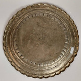 سینی مسی قاجاری مدل دور نخودی تمام چکشی و دستساز