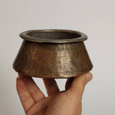 دیگچه مسی قاجاری هنر چکش کاری و مسگری
