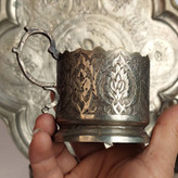 سرویس چایخوری ورشو ،تمام هنر و قلمزنی دست با اصالت ۸۰ ساله